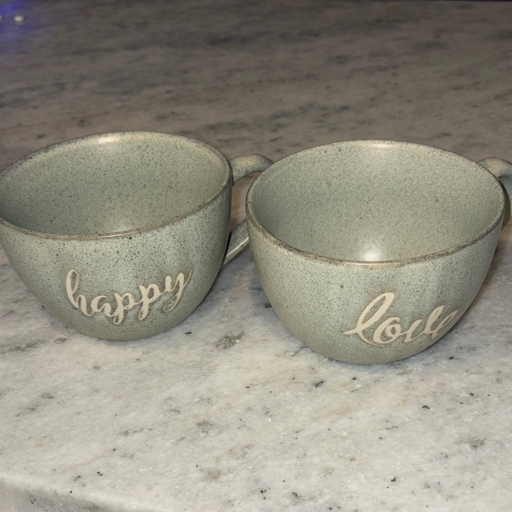 Speckled Gray Ceramic Mugs Set